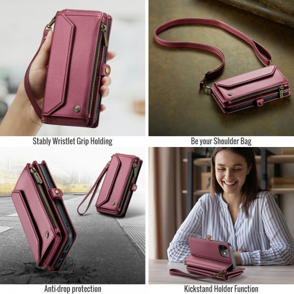 CaseMe iPhone 12/iPhone 12 Pro Etui C36 Serie Rød