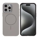 iPhone 15 Pro Max Cover Kulstofmønster MagSafe Grå