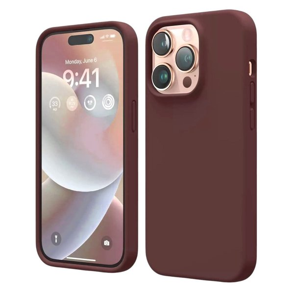 Rvelon iPhone 14 Pro Cover Silikone MagSafe Brun