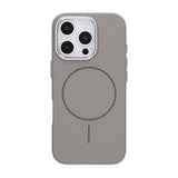 iPhone 16 Pro Cover Kulfibermønster MagSafe Grå