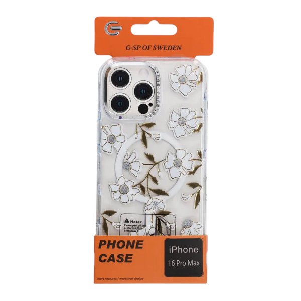iPhone 16 Pro Max Cover Mønster MagSafe Blomstergrene
