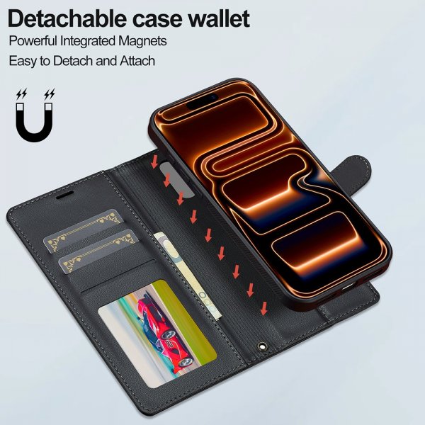 Nordic Covers iPhone 17 Pro Max Cover med aftageligt MagSafe-cover Raven Black