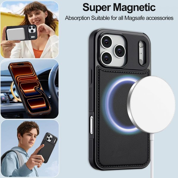 Nordic Covers iPhone 17 Pro Etui med aftageligt MagSafe-cover Raven Black