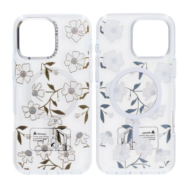 iPhone 16 Pro Max Cover Mønster MagSafe Blomstergrene