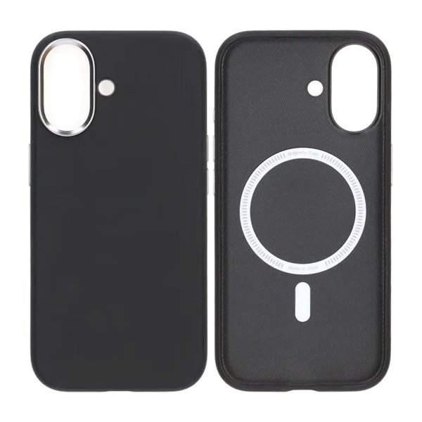 iPhone 17 Cover Kunstlæder MagSafe Sort
