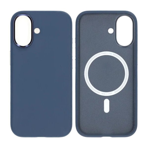 iPhone 17 Cover Kunstlæder MagSafe Blå