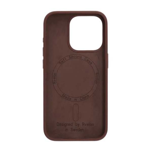 Rvelon iPhone 15 Pro Cover Silikone MagSafe Brun