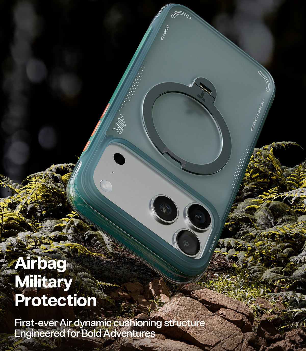 Torras iPhone 17 Pro Max Cover Ostand Q3 Air Glacier Sprint