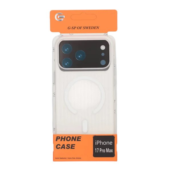 iPhone 17 Pro Max Cover Bølget MagSafe Hvid