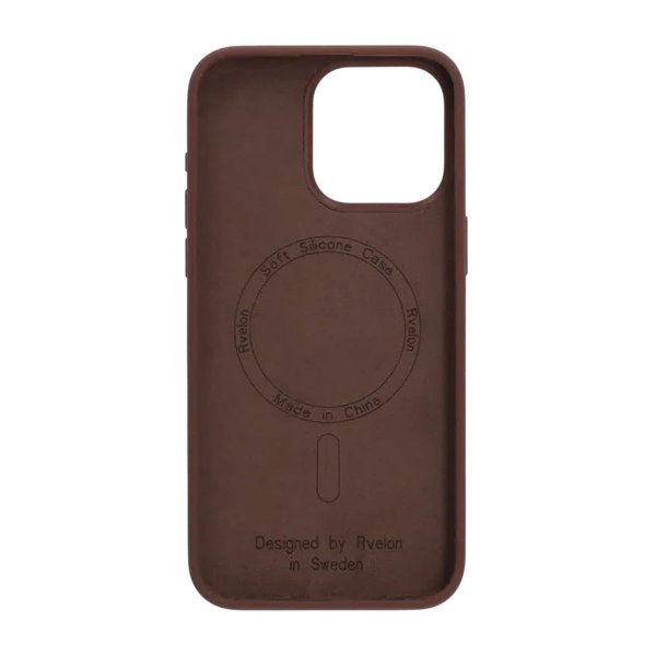 Rvelon iPhone 15 Pro Max Cover Silikone MagSafe Brun