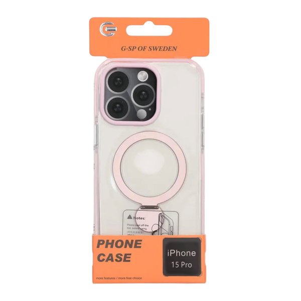 iPhone 15 Pro Cover Ringstand MagSafe Rosa
