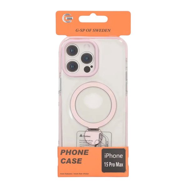 iPhone 15 Pro Max Cover Ringstander MagSafe Pink