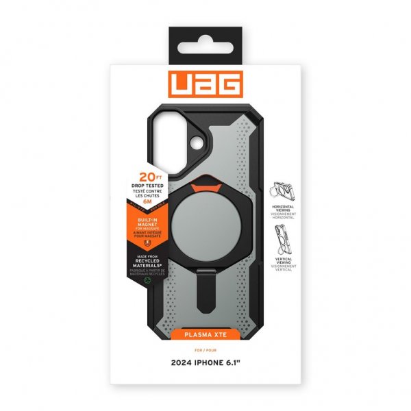 Urban Armor Gear (UAG) iPhone 16 Cover Plasma XTE MagSafe Sort Orange