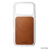 Nomad iPhone 17 Pro/iPhone 18 Pro Cover Clear Leather Case Saddle