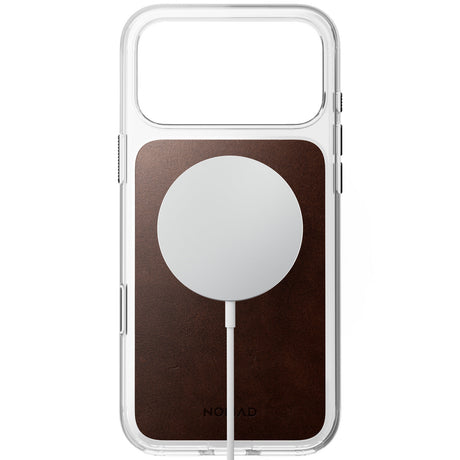 Nomad iPhone 17 Pro Max/iPhone 18 Pro Max Cover Clear Leather Case Rustic Brown