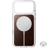 Nomad iPhone 17 Pro Max/iPhone 18 Pro Max Cover Clear Leather Case Rustic Brown