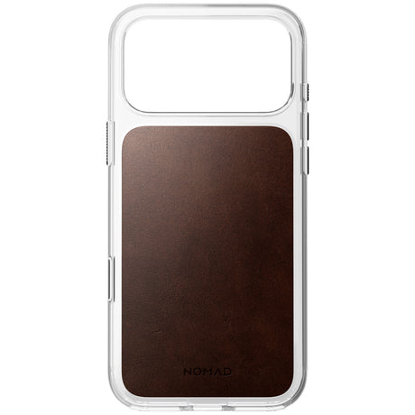 Nomad iPhone 17 Pro Max/iPhone 18 Pro Max Cover Clear Leather Case Rustic Brown