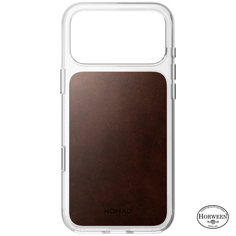 Nomad iPhone 17 Pro Max/iPhone 18 Pro Max Cover Clear Leather Case Rustic Brown