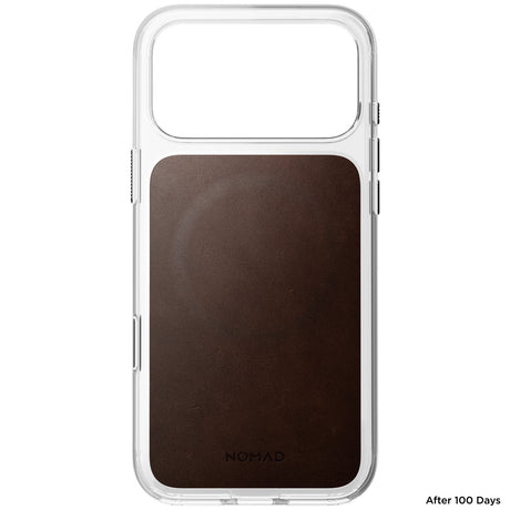 Nomad iPhone 17 Pro Max/iPhone 18 Pro Max Cover Clear Leather Case Rustic Brown