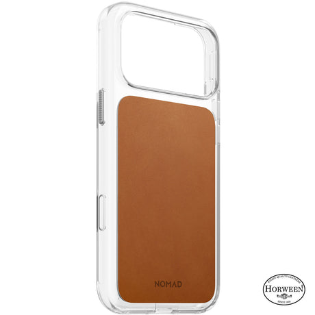Nomad iPhone 17 Pro Max/iPhone 18 Pro Max Cover Clear Leather Case Saddle