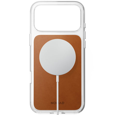 Nomad iPhone 17 Pro Max/iPhone 18 Pro Max Cover Clear Leather Case Saddle