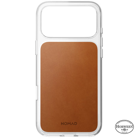 Nomad iPhone 17 Pro Max/iPhone 18 Pro Max Cover Clear Leather Case Saddle