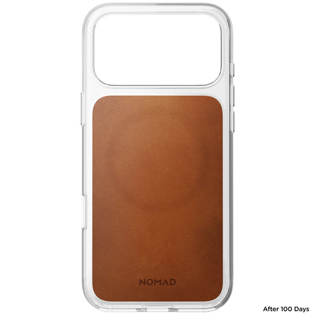 Nomad iPhone 17 Pro Max/iPhone 18 Pro Max Cover Clear Leather Case Saddle