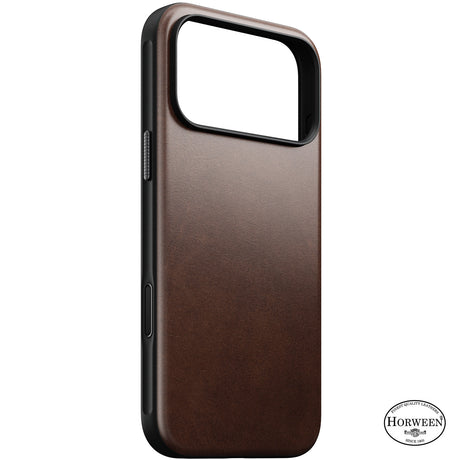 Nomad iPhone 17 Pro Max/iPhone 18 Pro Max Cover Modern Leather Case Horween Rustic Brown