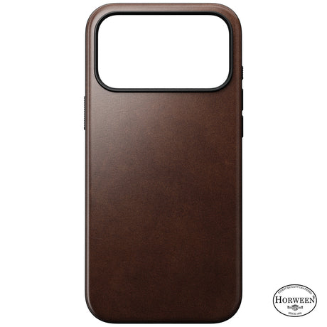 Nomad iPhone 17 Pro Max/iPhone 18 Pro Max Cover Modern Leather Case Horween Rustic Brown