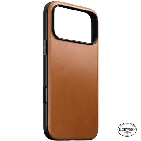Nomad iPhone 17 Pro Max/iPhone 18 Pro Max Cover Modern Leather Case Horween Saddle