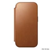 Nomad iPhone 17 Pro/iPhone 18 Pro Etui Modern Leather Folio Horween Saddle