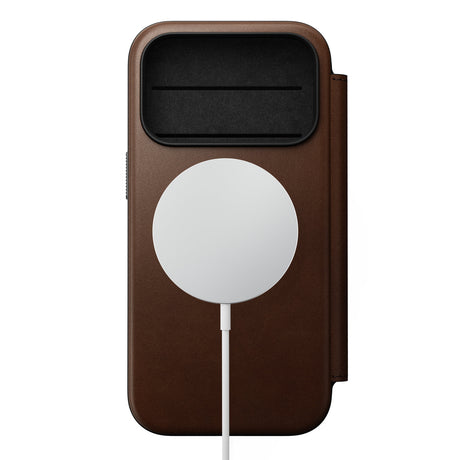 Nomad iPhone 17 Pro/iPhone 18 Pro Etui Modern Leather Folio Brun
