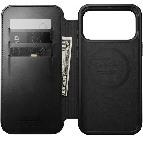 Nomad iPhone 17 Pro Max/iPhone 18 Pro Max Etui Modern Leather Folio Horween Sort