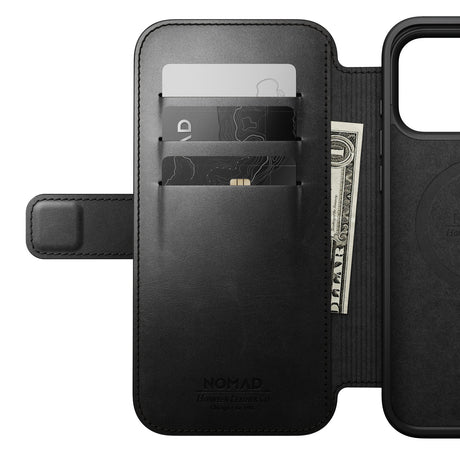 Nomad iPhone 17 Pro Max/iPhone 18 Pro Max Etui Modern Leather Folio Horween Sort