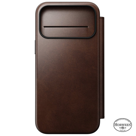 Nomad iPhone 17 Pro Max/iPhone 18 Pro Max Etui Modern Leather Folio Horween Rustic Brown