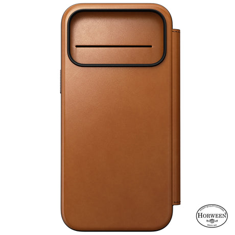 Nomad iPhone 17 Pro Max/iPhone 18 Pro Max Etui Modern Leather Folio Horween Saddle