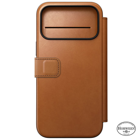 Nomad iPhone 17 Pro Max/iPhone 18 Pro Max Etui Modern Leather Folio Horween Saddle