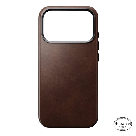 Nomad iPhone 17 Pro/iPhone 18 Pro Cover Traditional Leather Case Horween Rustic Brown