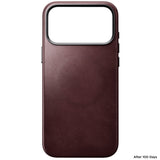 Nomad iPhone 17 Pro Max/iPhone 18 Pro Max Cover Traditional Leather Case Horween Burgundy