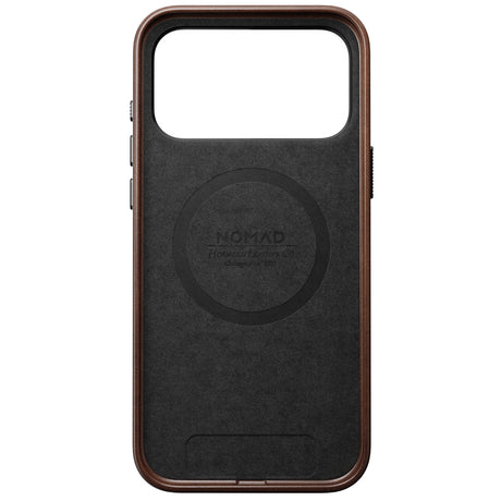 Nomad iPhone 17 Pro Max/iPhone 18 Pro Max Cover Traditional Leather Case Horween Rustic Brown