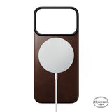 Nomad iPhone 17 Pro/iPhone 18 Pro Cover Mag Leather Back Rustic Brown