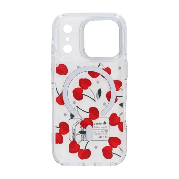 iPhone 17 Pro Cover Mønster MagSafe Kirsebær