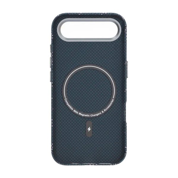 iPhone Air Cover Aramidfiber MagSafe Blå Tekst