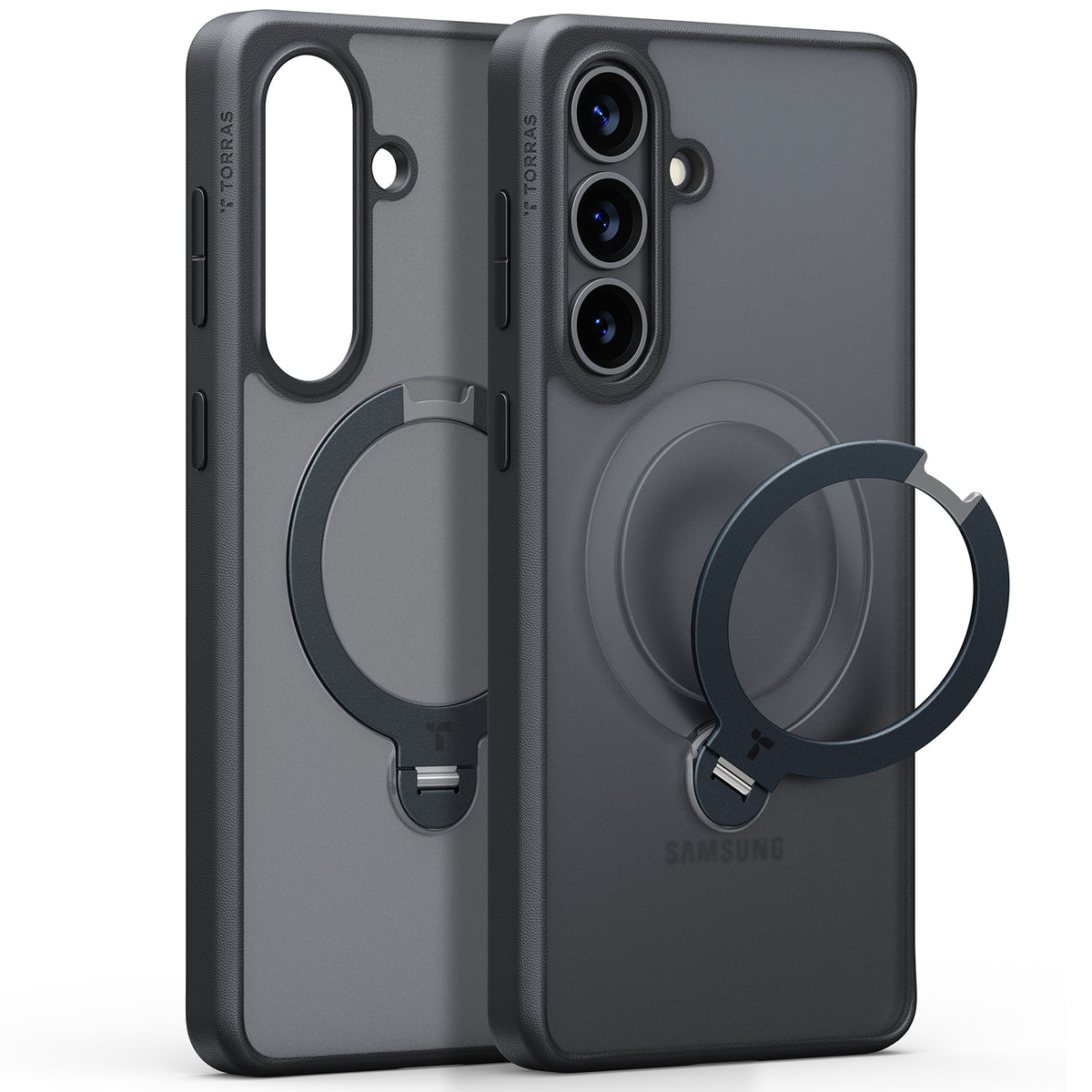 Torras Samsung Galaxy S26 Plus Cover Ostand Q3 Spin Obsidian-sort