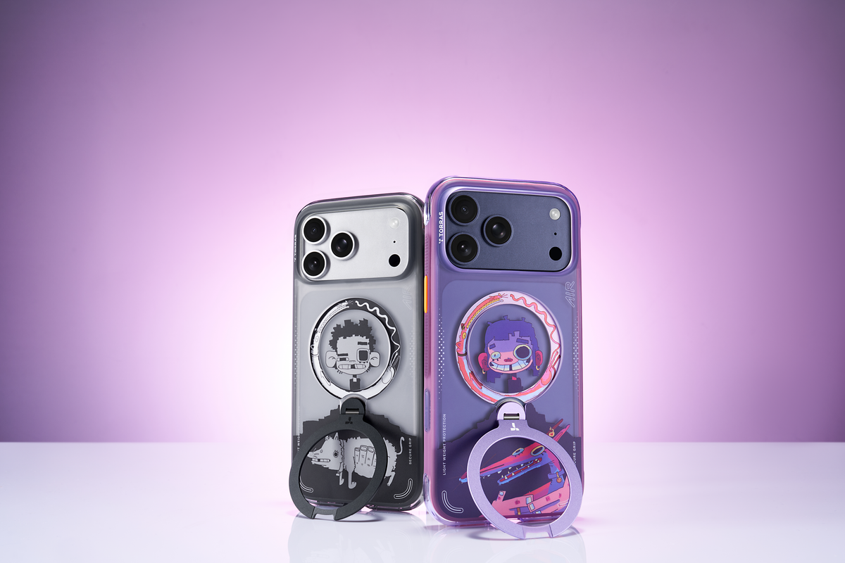 Torras iPhone 17 Pro Cover Ostand Q3 Air Gawx Neon Night Muse