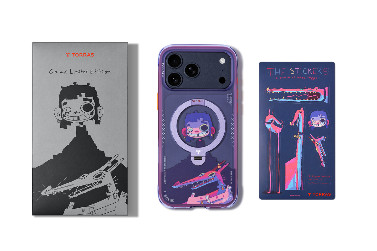 Torras iPhone 17 Pro Cover Ostand Q3 Air Gawx Neon Night Muse