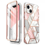 Supcase iPhone 14 Plus Cover Cosmo Pink Marble