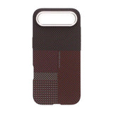 iPhone Air Cover Aramidfiber MagSafe Rød Gitter