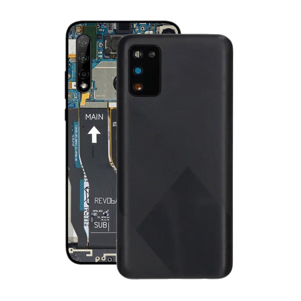 Samsung Galaxy A02s Bagside Glas - Sort