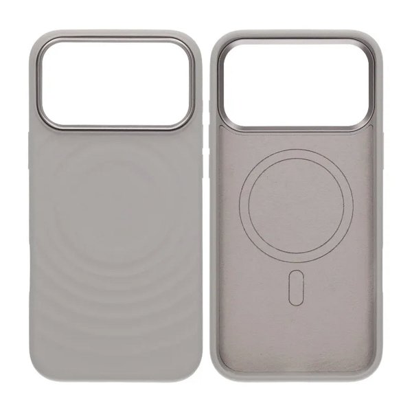 iPhone 17 Pro Max Cover Silikone MagSafe Lysegrå